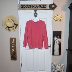 vintage Gitano PREPPY PINK crew neck Cotton knit sweater for men  MEDIUM